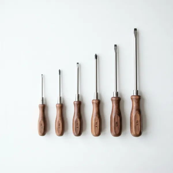 Screwdriver Set, 6-piece, Walnut Handle