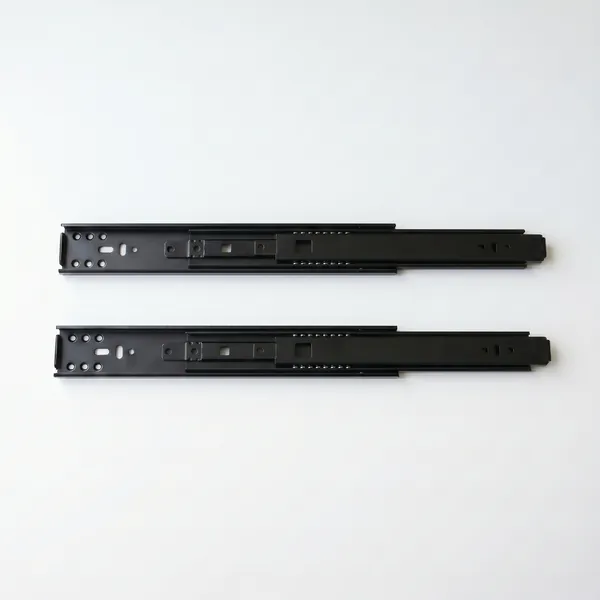 Matte Black Drawer Slides, 18", Pair